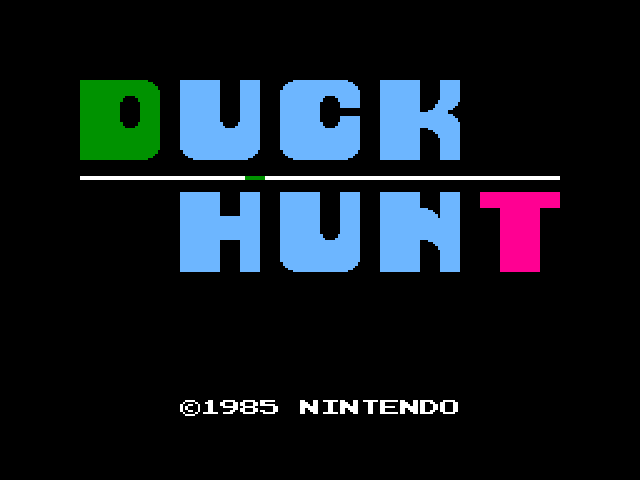 Vs. Duck Hunt (set DH3 E) Title Screen